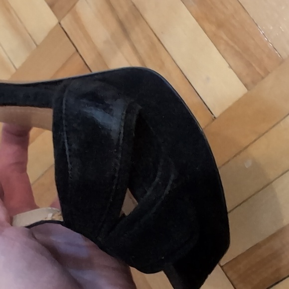 Zara suede platform 5" heel T strap sandals size 38 - Picture 2 of 13